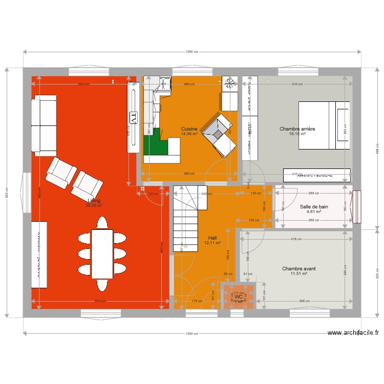 Notre habitation Rez de chaussée modifiée1. Plan de 0 pièce et 0 m2