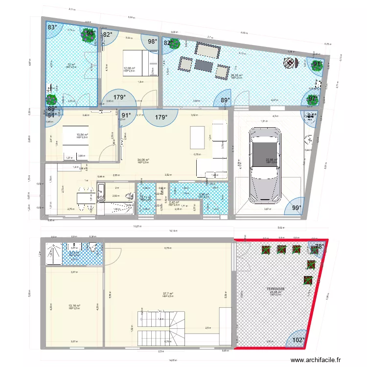 auray RDC et R+1 le 27-06-23 . Plan de 