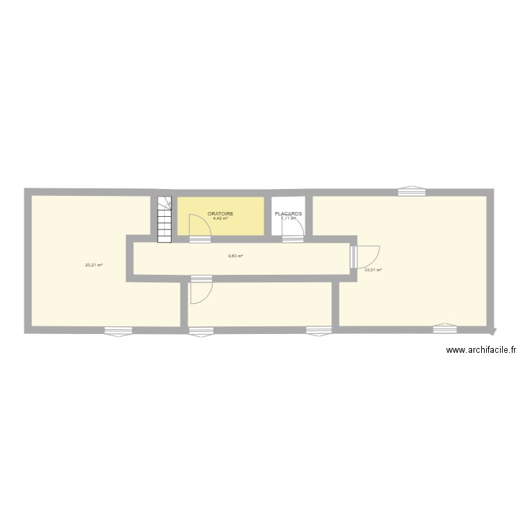 Bâtiment Voltaire 1er étage Projet 1. Plan de 0 pièce et 0 m2