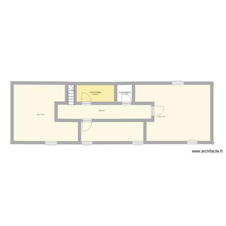 B&acirc;timent Voltaire 1er &eacute;tage Projet 1. Plan de 