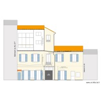 Balcon plan de facade existant