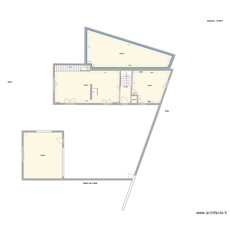 Maison Joigny extension modifications août extension pour la Mairie. Plan de 0 pièce et 0 m2