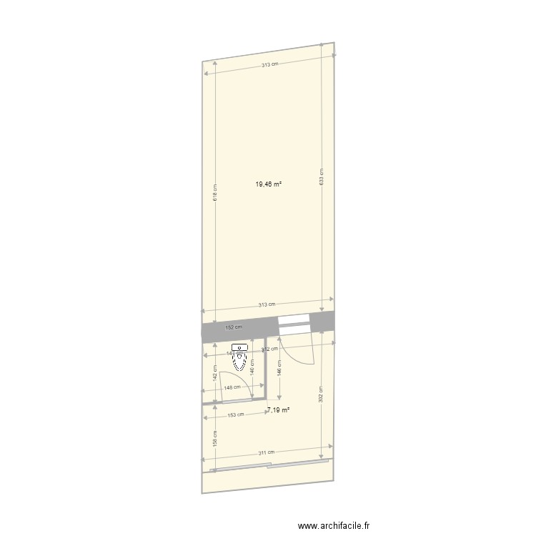 mendesfrance2. Plan de 4 pièces et 30 m2