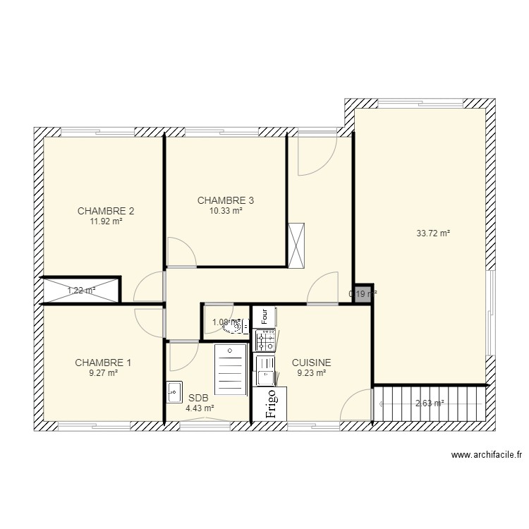 BRU CAROLE EXISTANT. Plan de 0 pièce et 0 m2