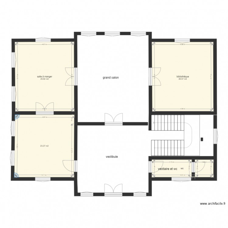 maison bourgeoise. Plan de 0 pièce et 0 m2