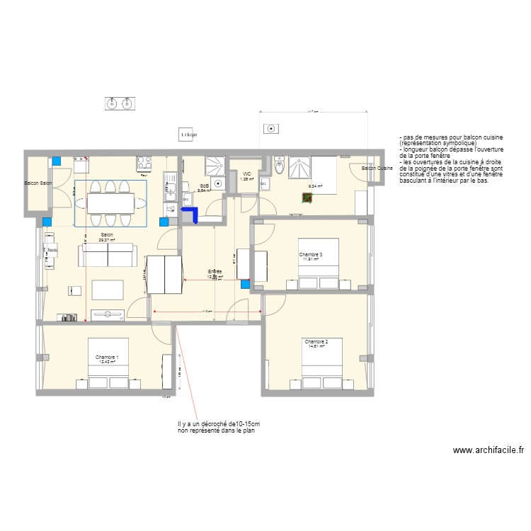 Place Baille mobilier Cuisine SRA 1. Plan de 0 pièce et 0 m2