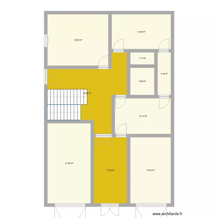 150m2. Plan de 