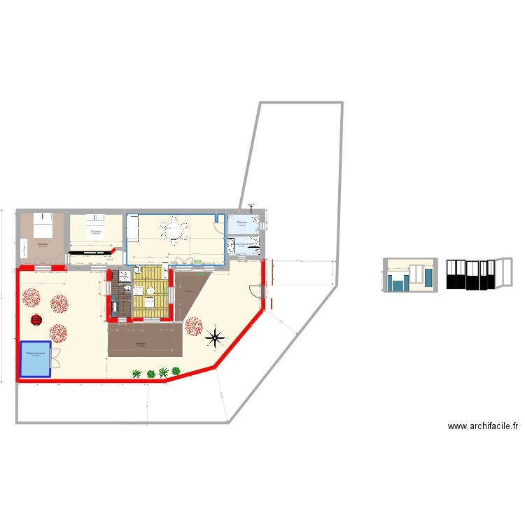 Extension SGDD Plan Version Février 2022 V8.1. Plan de 15 pièces et 231 m2