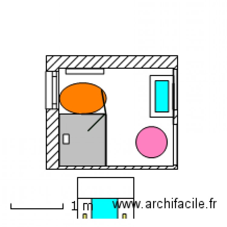 Plan salle de bain T3 10 Oct 2012 paroi en verre Kinespace Duo en 100 45 et receveur en 100. Plan de 0 pièce et 0 m2