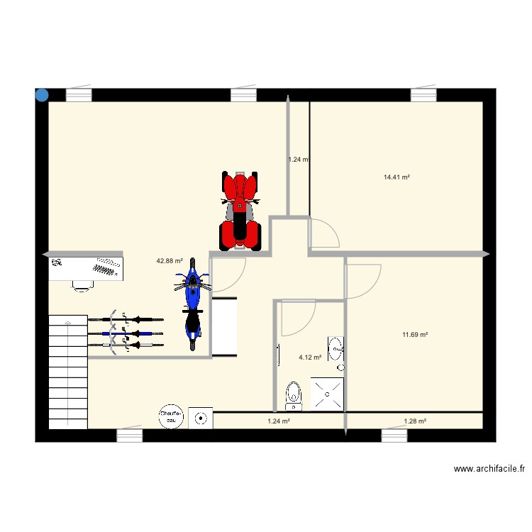 garage. Plan de 0 pièce et 0 m2