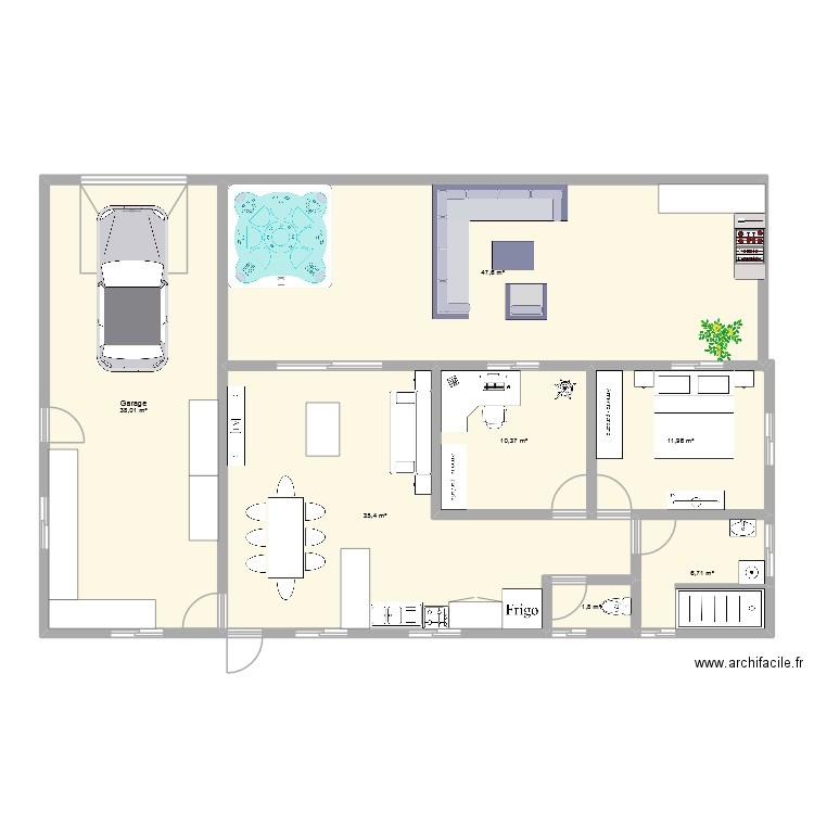 plan4. Plan de 7 pièces et 152 m2