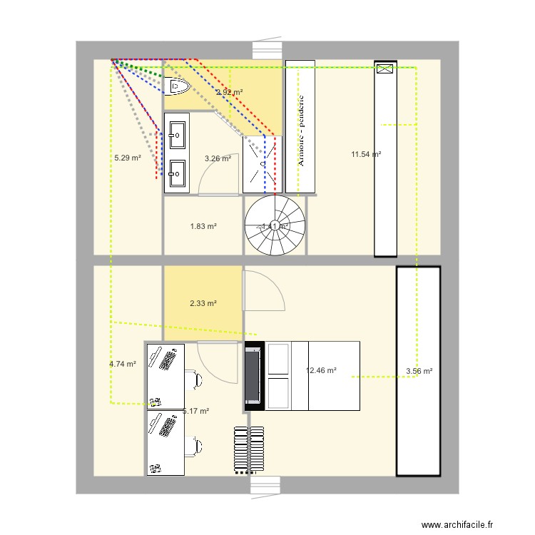 Grenier. Plan de 0 pièce et 0 m2