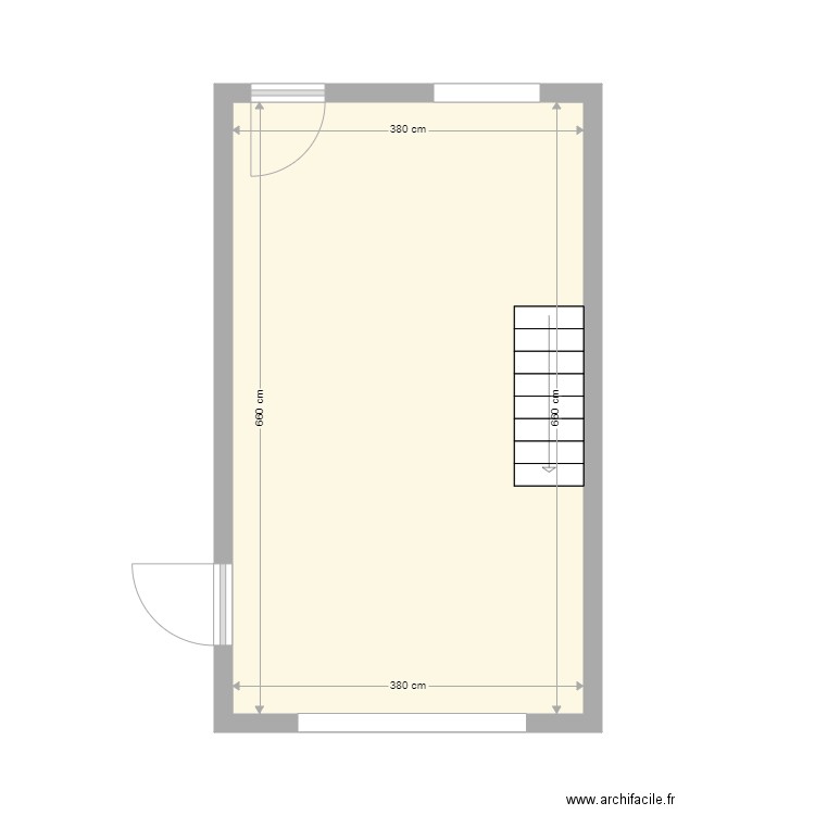 plan avant travaux laot. Plan de 1 pièce et 25 m2