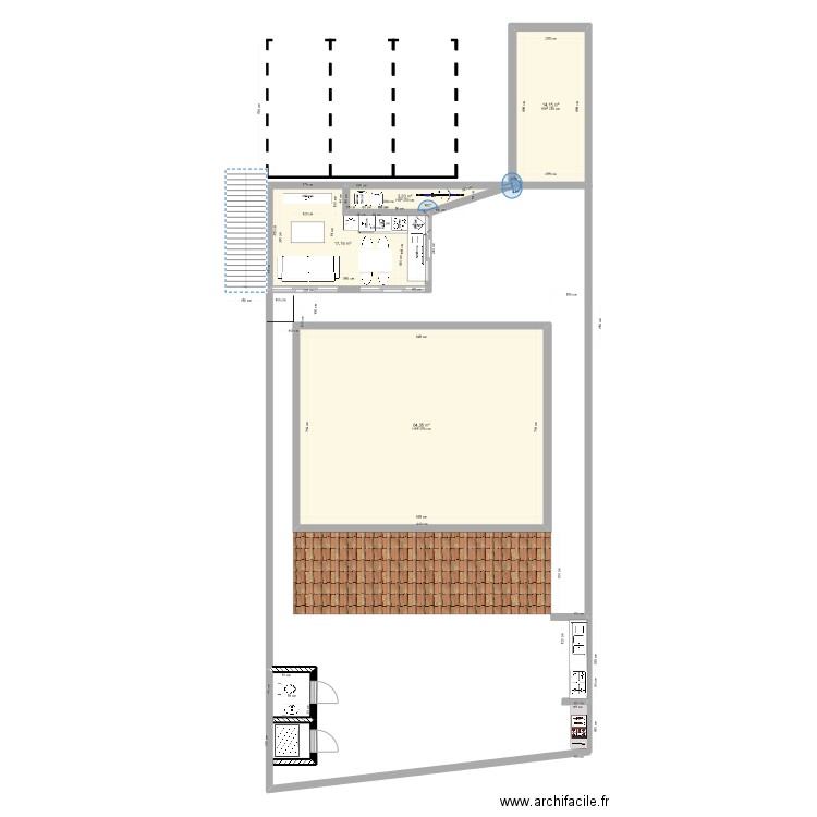 ger1. Plan de 4 pièces et 99 m2