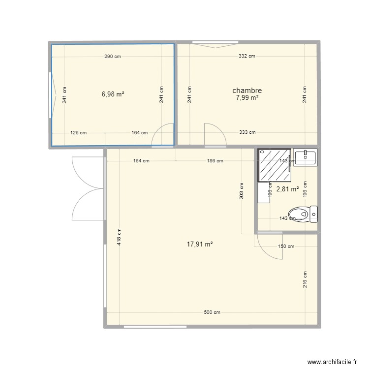 chalet 4. Plan de 4 pièces et 36 m2