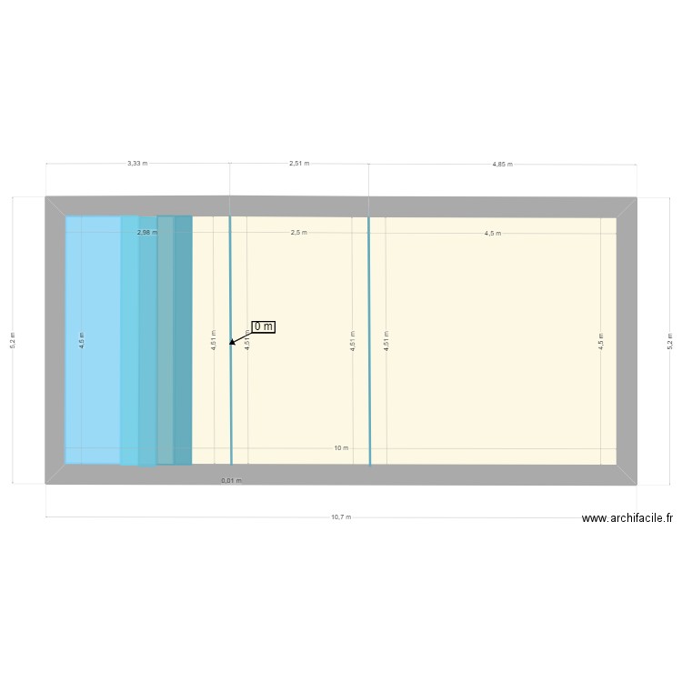 Projet Piscine. Plan de 0 pièce et 0 m2