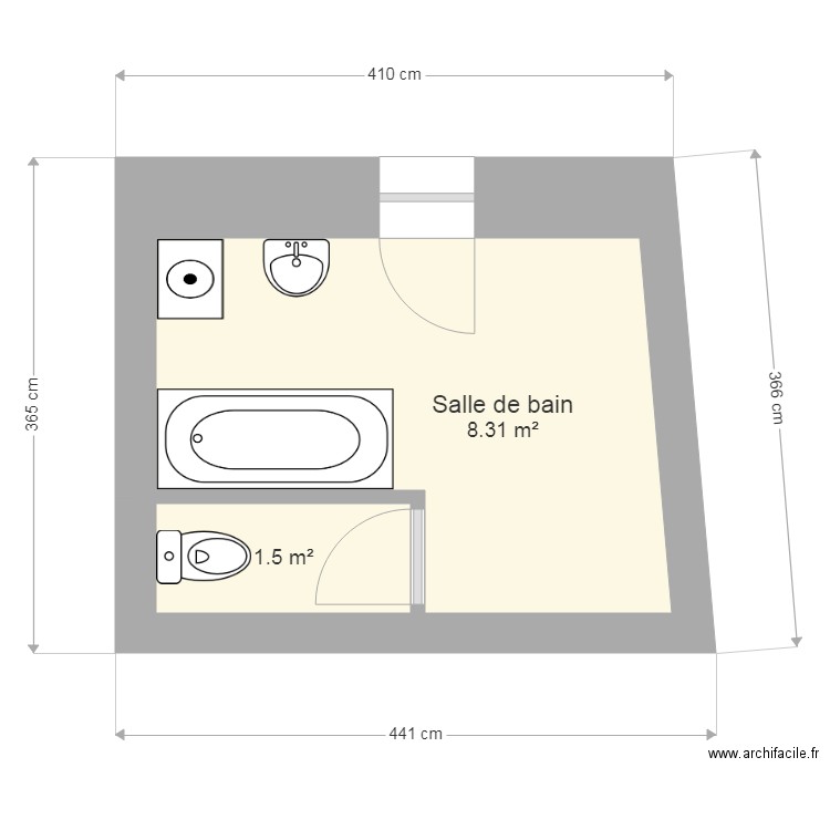 GRANT Chambles SDB. Plan de 0 pièce et 0 m2