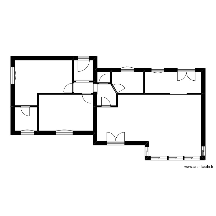 pitelet. Plan de 8 pièces et 67 m2