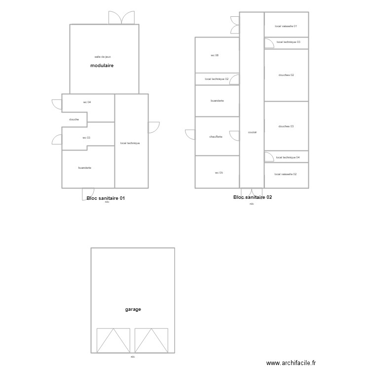 camping belle henriette blocs sanitairevgarage am analyse. Plan de 0 pièce et 0 m2