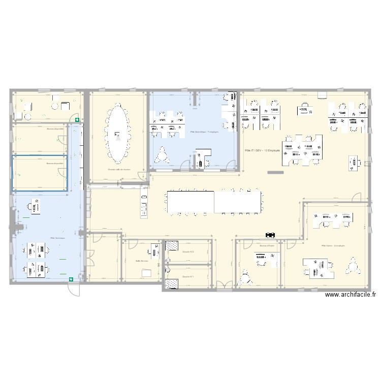 4ème étage - Proposition d'aménagement - Mai 2024. Plan de 0 pièce et 0 m2