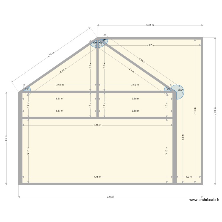 TOIT NOUE 35 DEG. Plan de 0 pièce et 0 m2