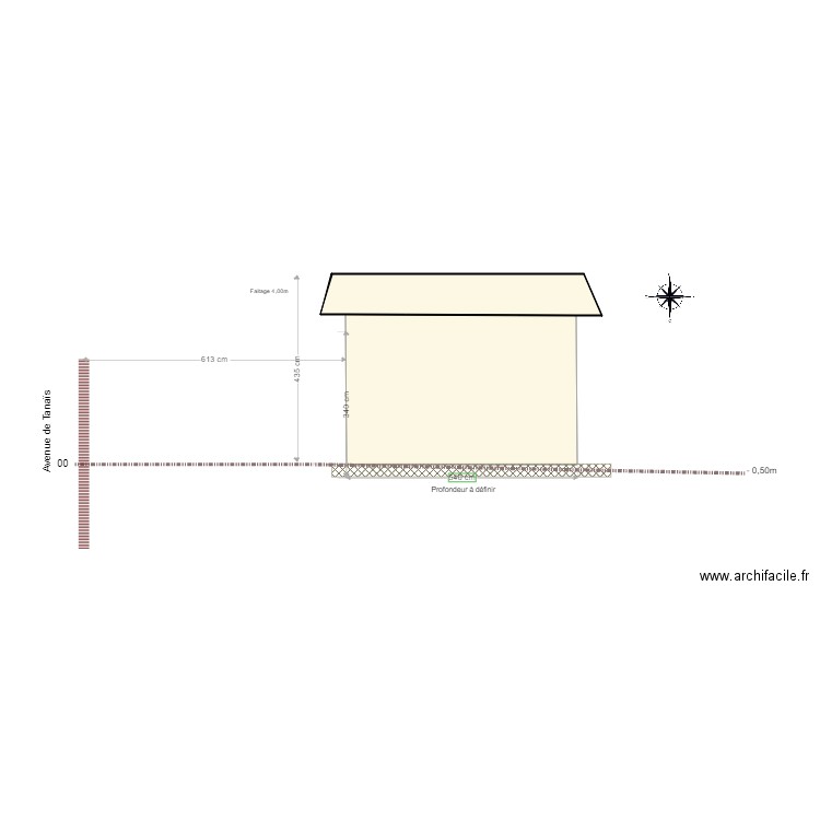 Plan de coupe. Plan de 0 pièce et 0 m2