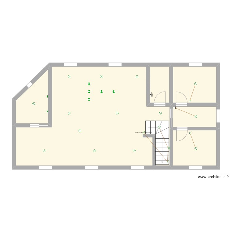 68 electricité . Plan de 6 pièces et 94 m2