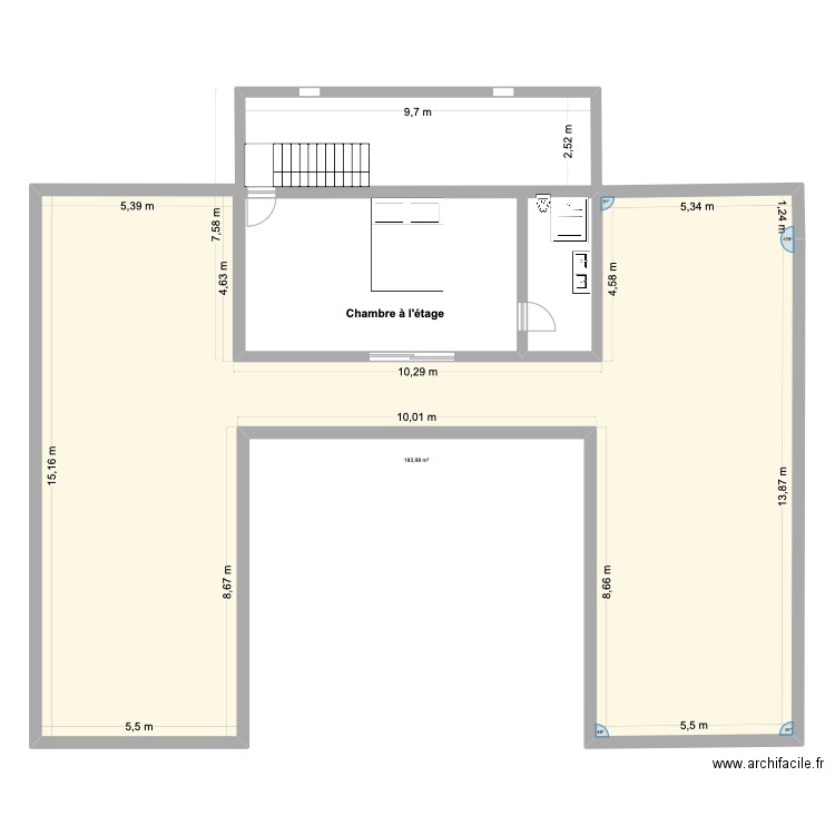 ZERRAI Premier etage . Plan de 1 pièce et 184 m2