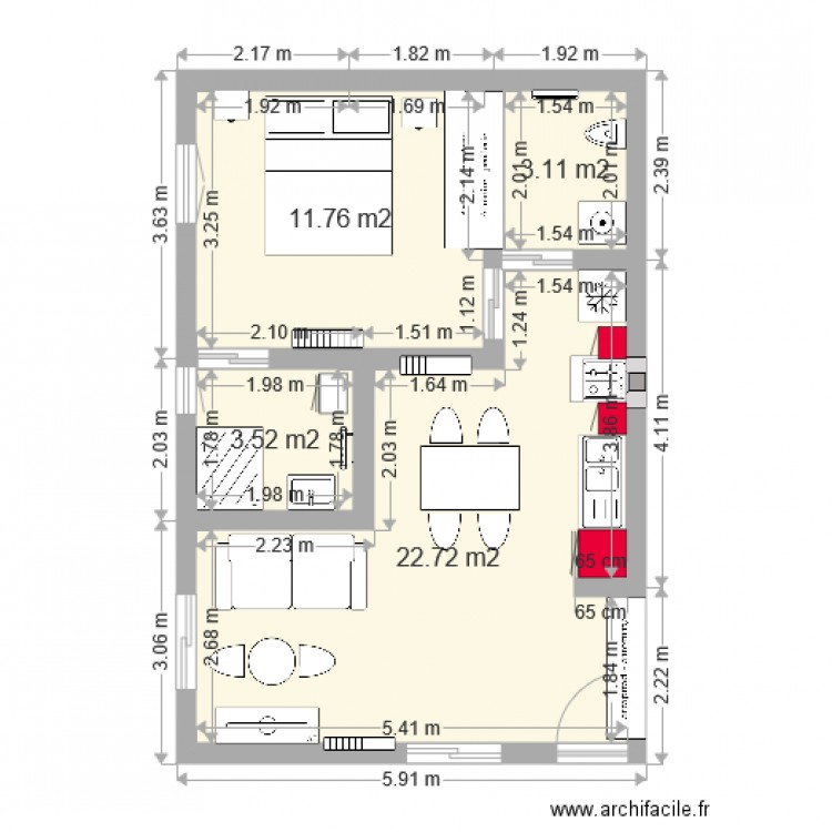 Chambre gîte. Plan de 0 pièce et 0 m2