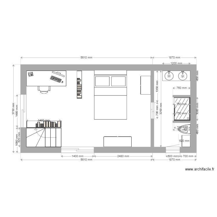 Projet Meyran Etage. Plan de 0 pièce et 0 m2