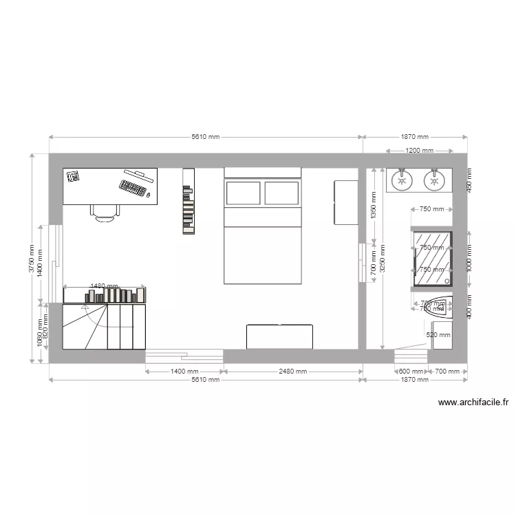 Projet Meyran Etage. Plan de 
