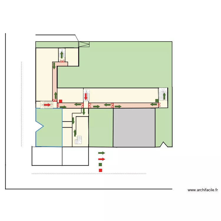 DIRECTION COVID ETAGE 2 . Plan de 