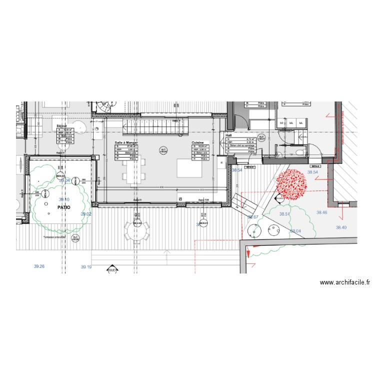 erable. Plan de 0 pièce et 0 m2