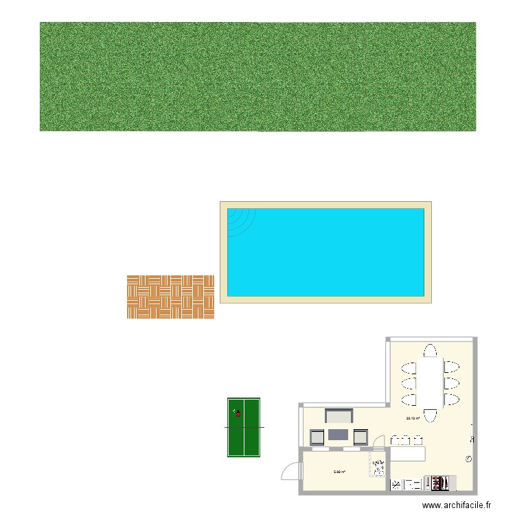 Pool house sans toit. Plan de 0 pièce et 0 m2