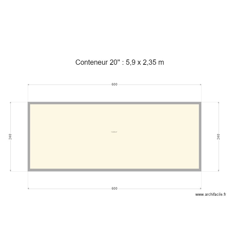 Conteneur 20  6 cellules 01. Plan de 0 pièce et 0 m2