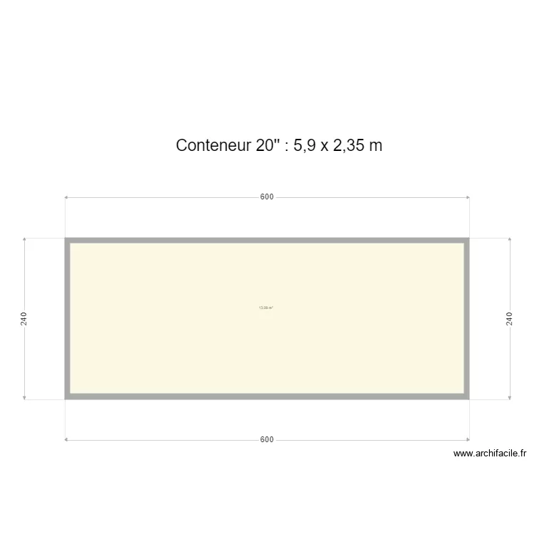 Conteneur 20  6 cellules 01. Plan de 