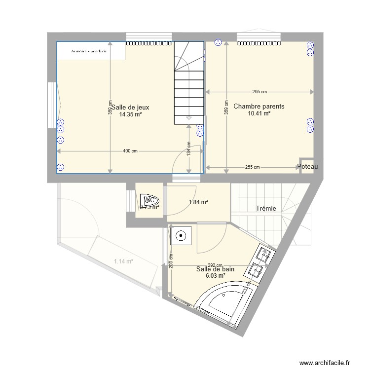 Maison 86m2 2 niveaux. Plan de 0 pièce et 0 m2