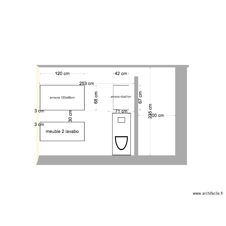 SDB principale  élévation mur. Plan de 0 pièce et 0 m2