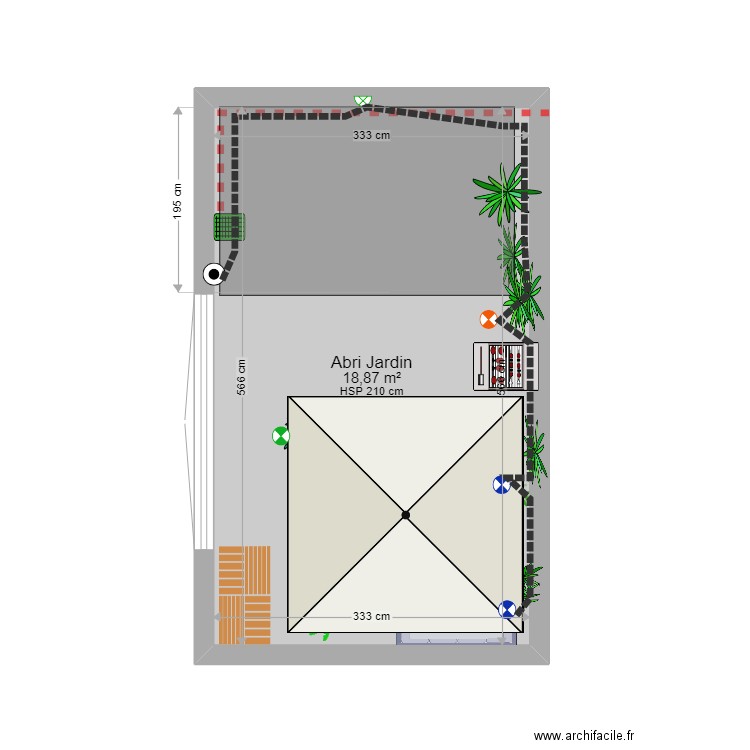 terrasse DER. Plan de 0 pièce et 0 m2