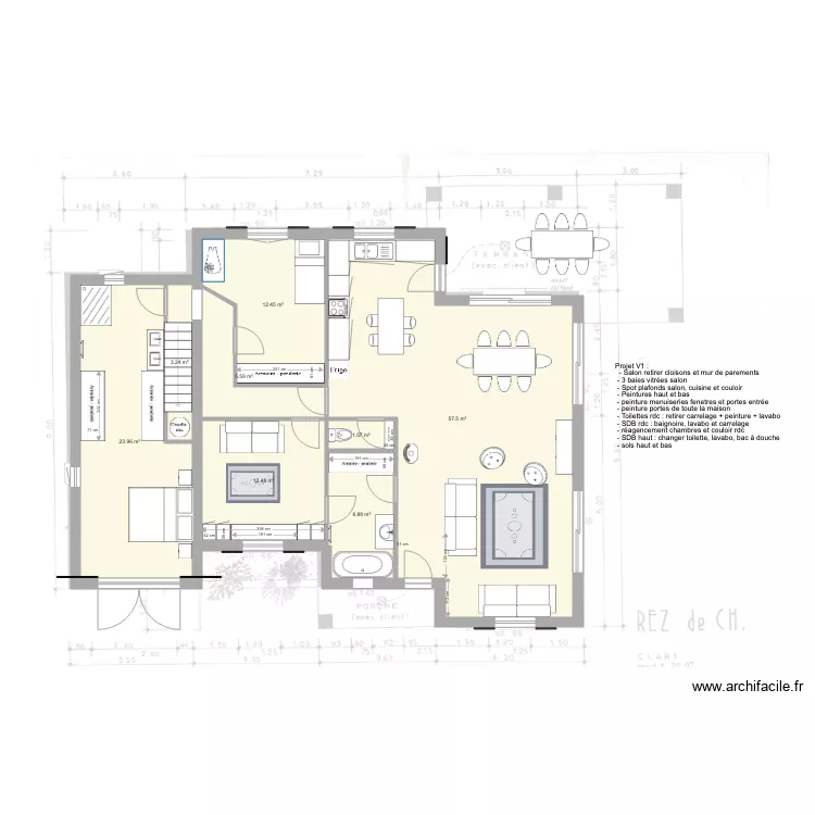 Maison Venelles v8. Plan de 