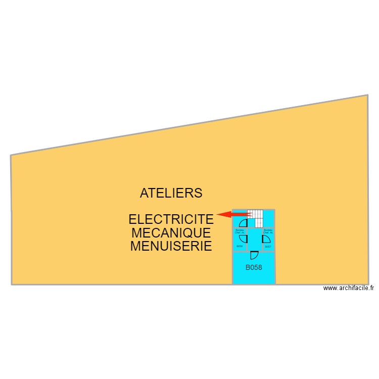 IDBHatelierBureauxchefsdatelier. Plan de 7 pièces et 507 m2