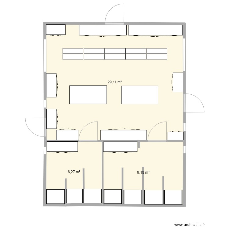 Algeco. Plan de 0 pièce et 0 m2