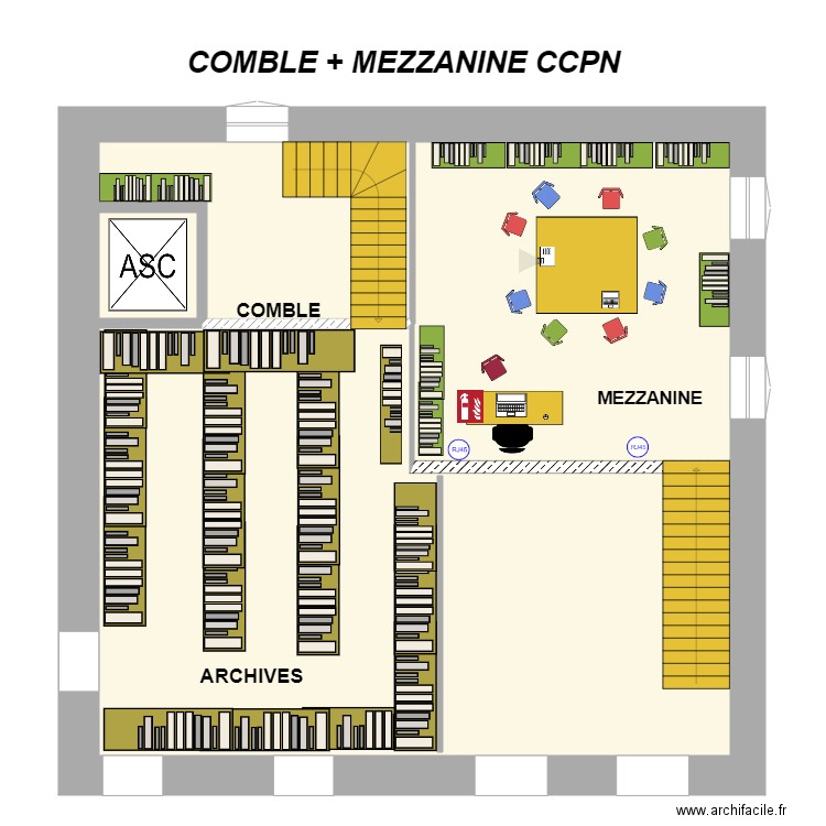 BUREAU CCPN 3 ETAGE . Plan de 0 pièce et 0 m2