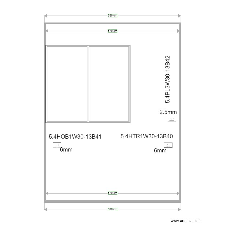 wall 30 13 flat kitchen plugs X 3. Plan de 1 pièce et 43 m2