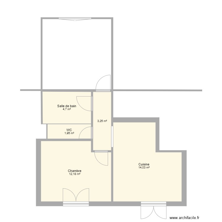 appt 54m2. Plan de 0 pièce et 0 m2