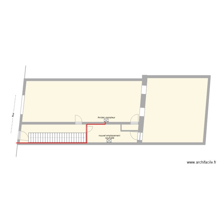 plan changement compteur elect. Plan de 4 pièces et 115 m2