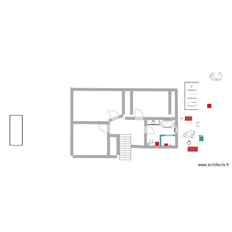 salle de bain présent. Plan de 0 pièce et 0 m2