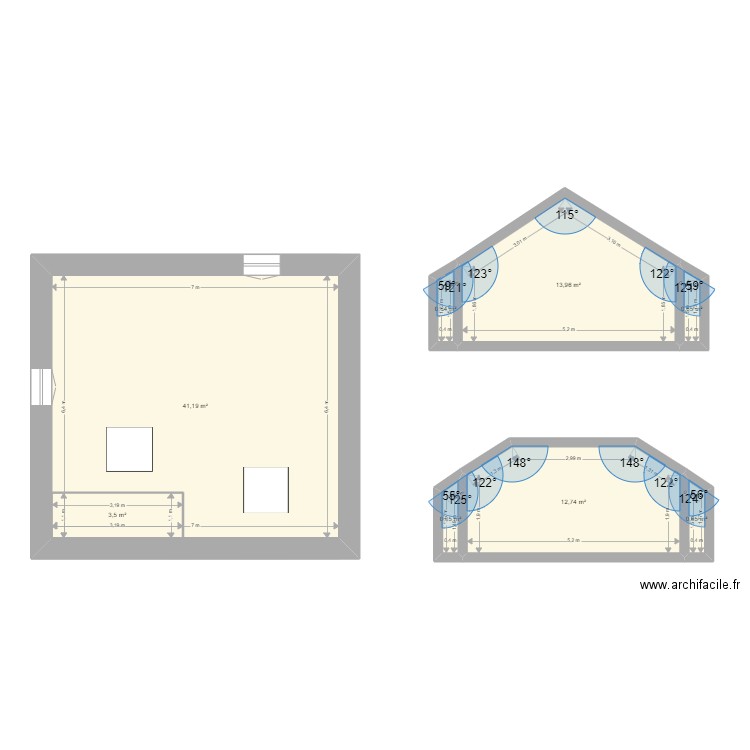 CHRISTOPHELLE. Plan de 13 pièces et 117 m2