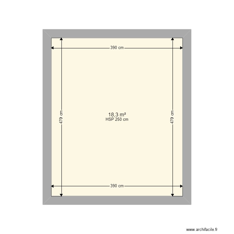 mez 2. Plan de 1 pièce et 18 m2