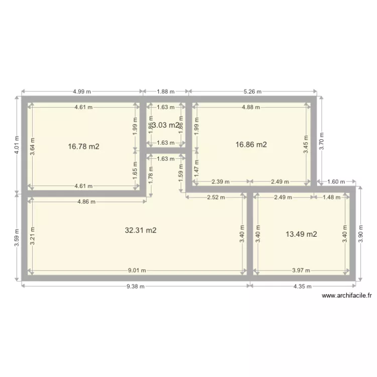 Gasmi house. Plan de 